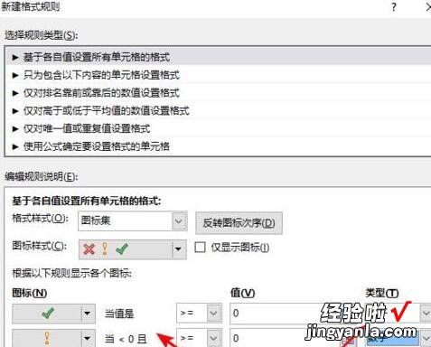 我来教你Excel表格中设置正数打勾负数打叉的操作内容