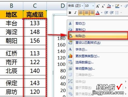 小编教你excel2016图表做到在柱状图顶端加上折线图效果的详细方法