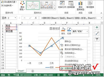 我来教你excel2013制作业绩趋势图的图文步骤