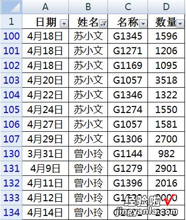 小编分享在excel中筛选的简单操作