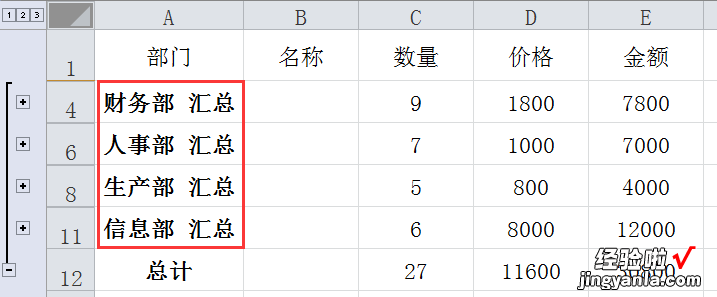 你真的了解Excel分类汇总吗，几张简图，工作变轻松