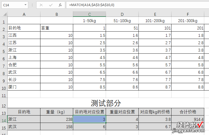 excel快递运费计算公式 怎么用excel快速算快递费