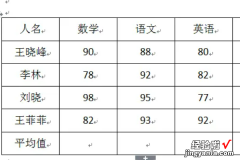 word怎么算出平均成绩 word怎么计算平均值