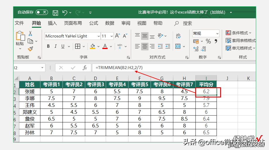 比赛考评中必用！这个excel函数太棒了