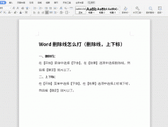 怎么打出带删除线的字 Word删除线怎么打