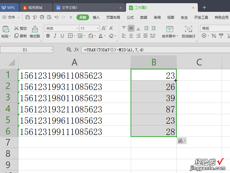 wps表格中有出生日期怎么计算年龄 WPS怎么计算合同到期时间