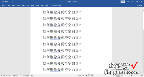 如何删除分页符word空白页 word怎么删除空白页