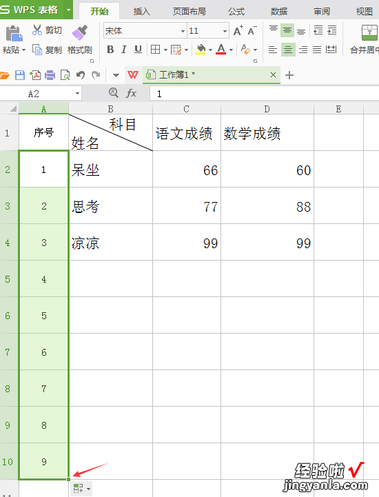 wps表格右边有名字和编码 WPS表格如何按列插入数字序号