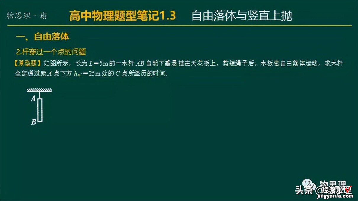 题型笔记1.3 自由落体与竖直上抛——附PPT课件下载