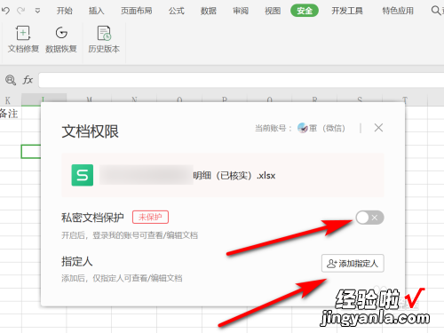 wps共享文档怎么设置权限 wps文档设置了私密文件保护