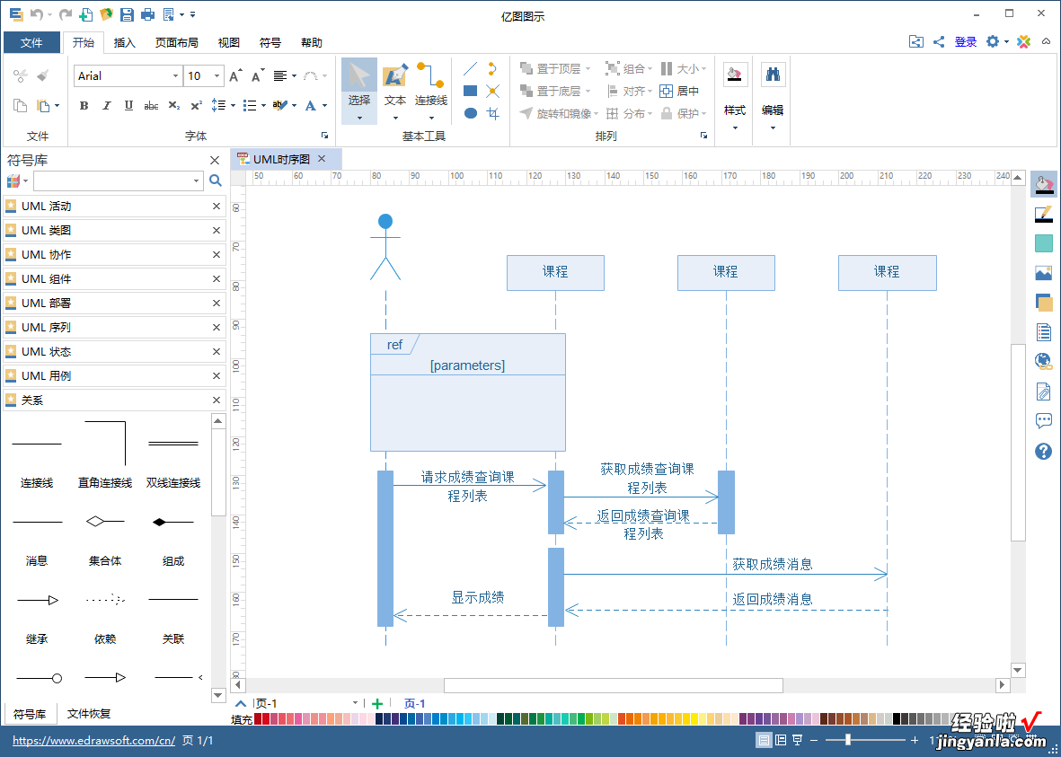 电子政务信息系统架构图怎么制作 亿图如何绘制uml数据