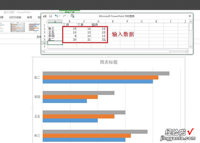 怎么在ppt中插入条形图 如何在ppt里面加入图表