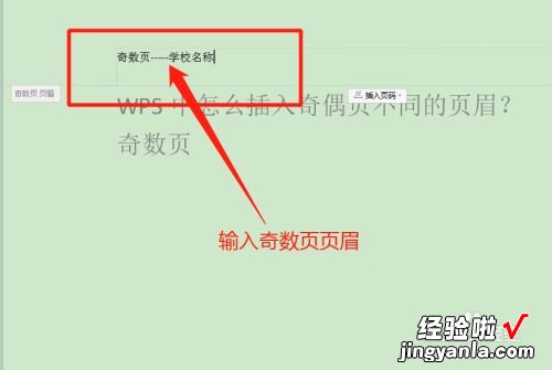 word文档设置页眉页脚奇数偶数 wps怎么设置奇偶页页眉不同