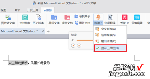 怎么使用wps里的朗读功能 wps语音输入功能在哪