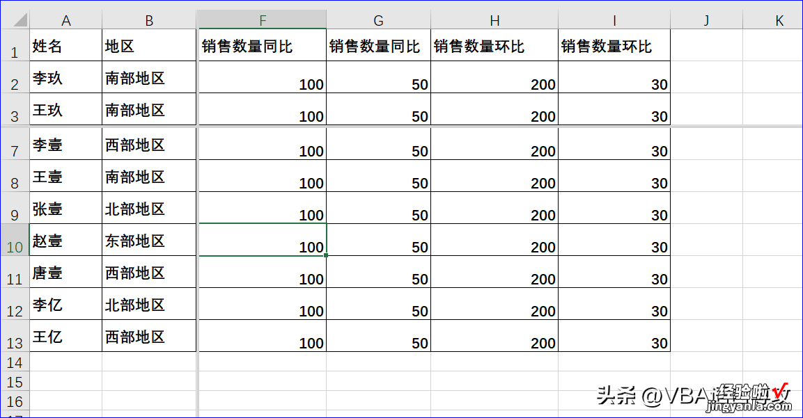 MF22：VBA_使用VBA冻结Excel窗格