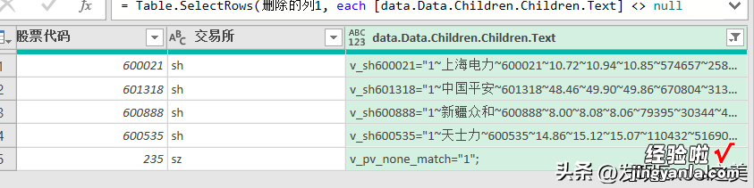 power query 如何用excel自制股票实时行情详解