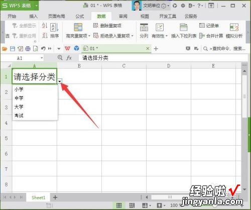 wps表格怎么设置下拉选项 wps怎么下拉选择