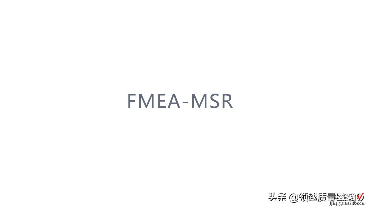 AIAG & VDA新版FMEA手册PPT版-FMEA-MSR