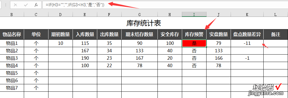 Excel全函数进销存表，自动库存盘点预警，自带图表销量图表分析