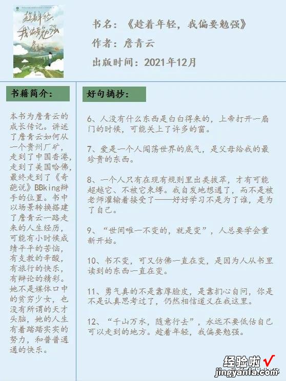 《趁着年轻，我偏要勉强》PPT读书笔记