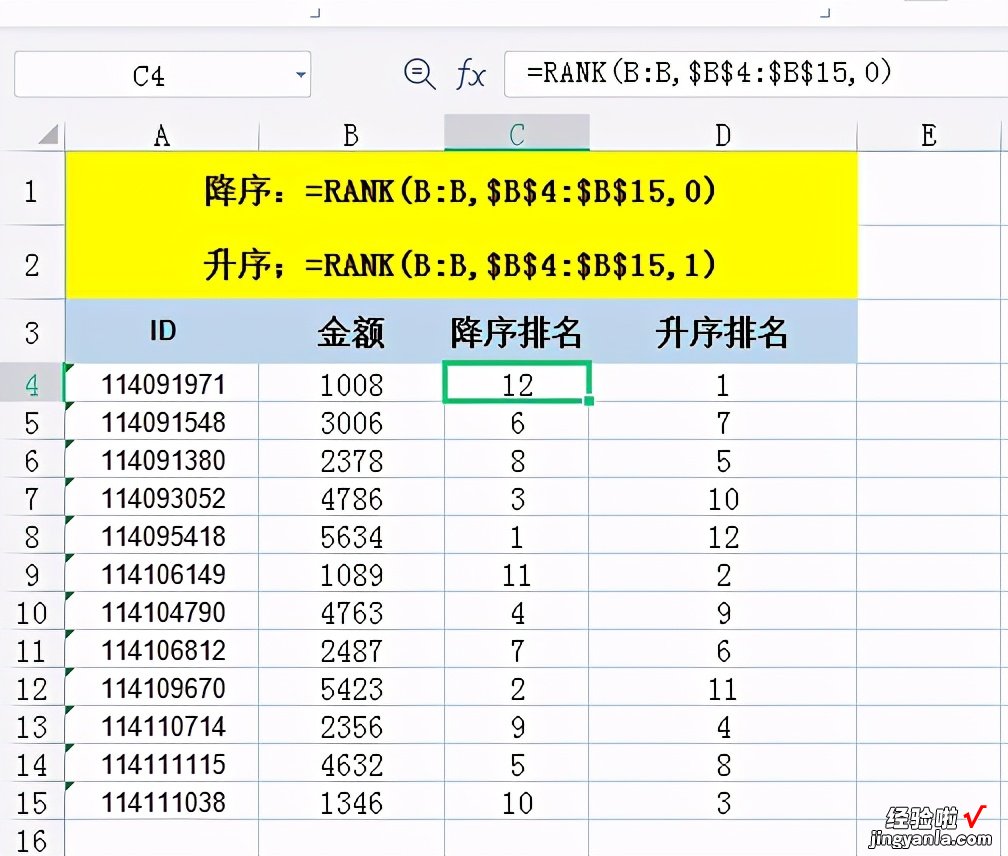 Excel：4个排名函数总结，你用过几个？