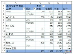 数据透视表的复制和移动