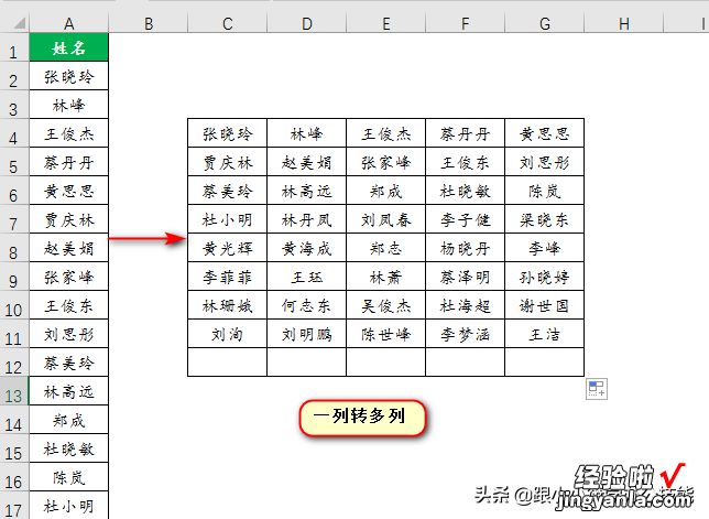 一列转多列可简单了！我套用这个Excel公式模板10秒就完成了