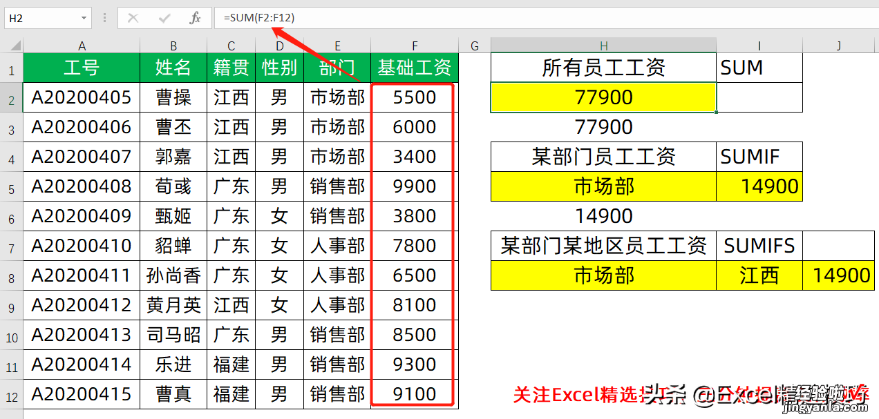 SUM/SUMIF/SUMIFS有什么区别，求和函数如何选用？