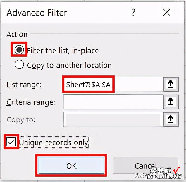 Excel – 如果实在不小心输入了重复值，筛选唯一值可以有多种办法