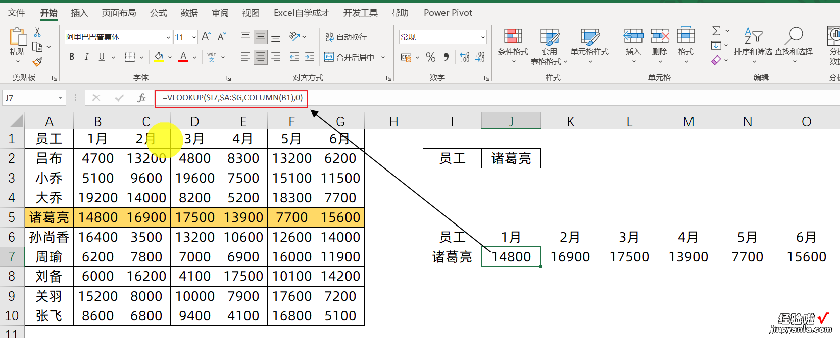 Vlookup结合下拉菜单，制作动态图表，你会么？