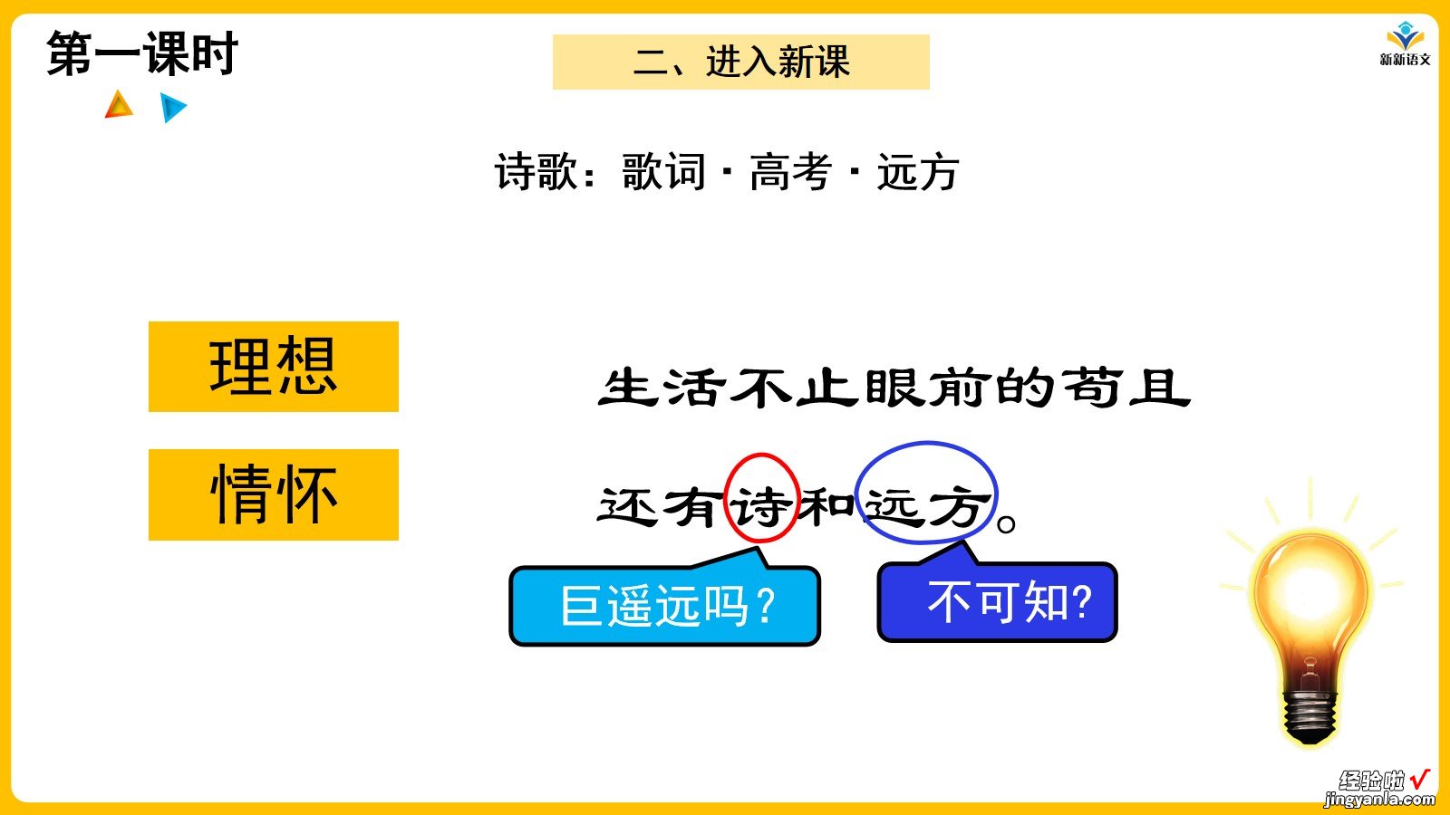 任务驱动学习法 | 统编版高中语文课件 | 必修上第一单元 第四题