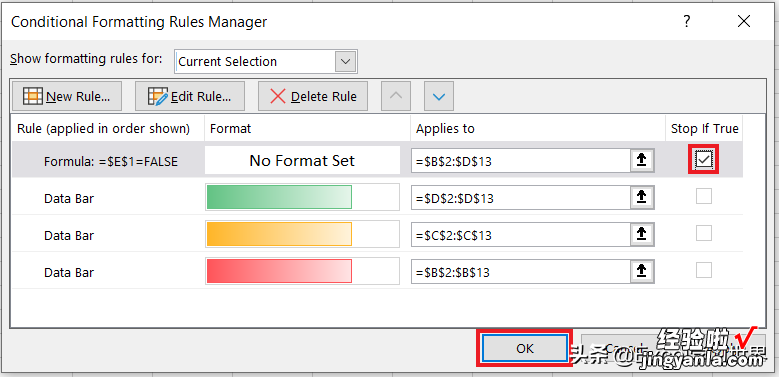 Excel – 制作一个开关，根据需要显示或隐藏数据条