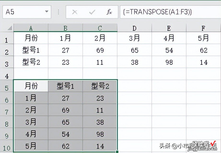 转置函数TRANSPOSE的应用技巧