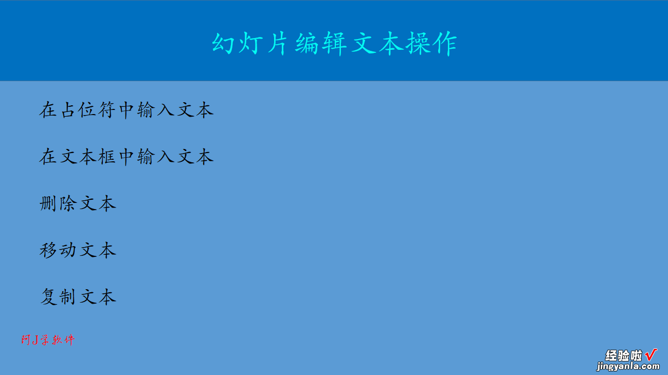 阿J学软件—第五天零基础孵化之路幻灯片编辑文本操作