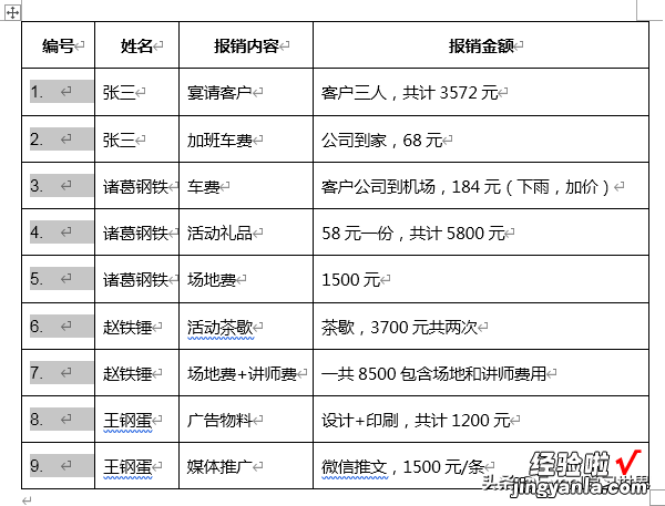 Word 表格能自动编号吗？中间插入新行难道编号要全部重写？