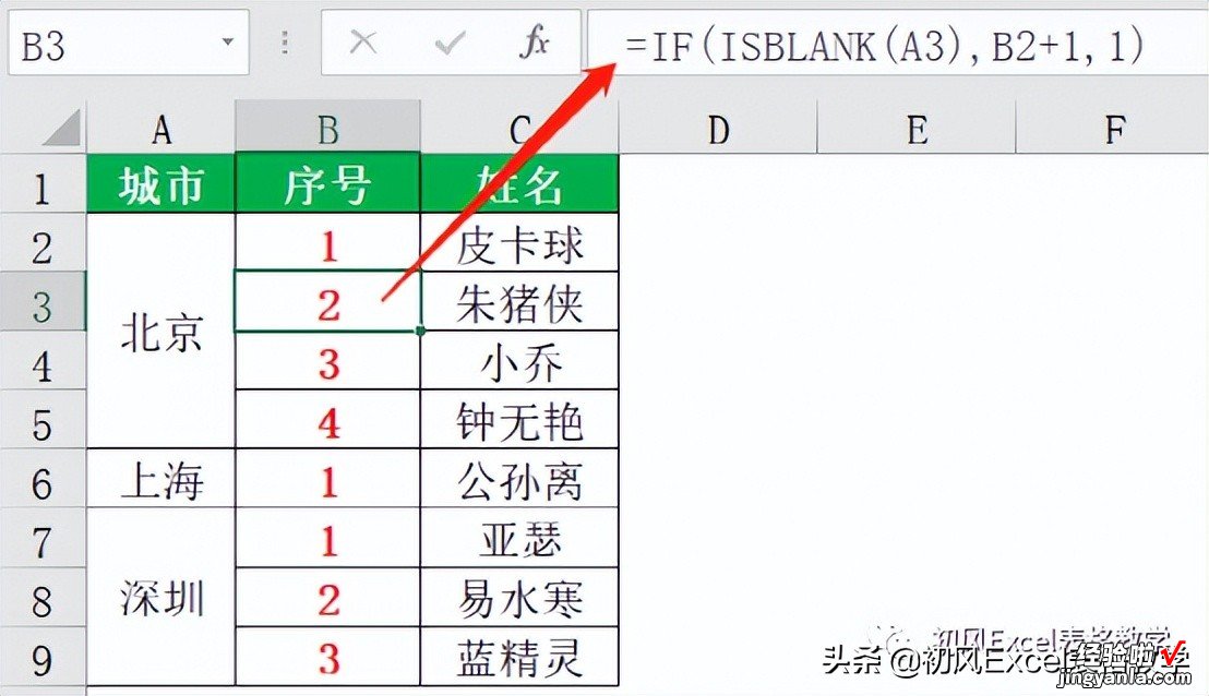 二 合并单元格内包括的各项填充连续序号—合并单元格系列