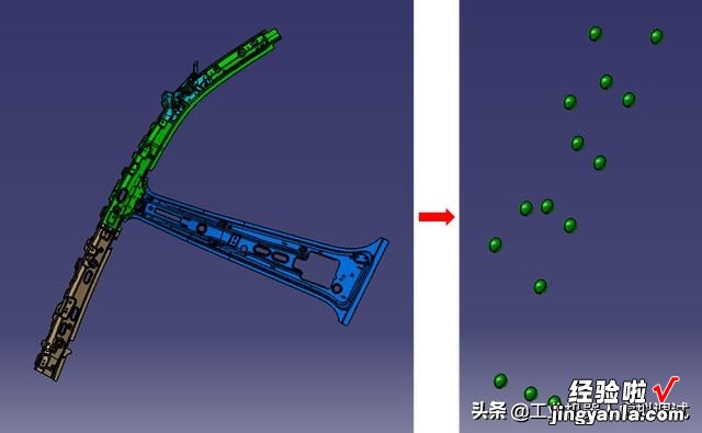 CATIA软件：小球或圆柱体类型机器人焊点坐标数据提取