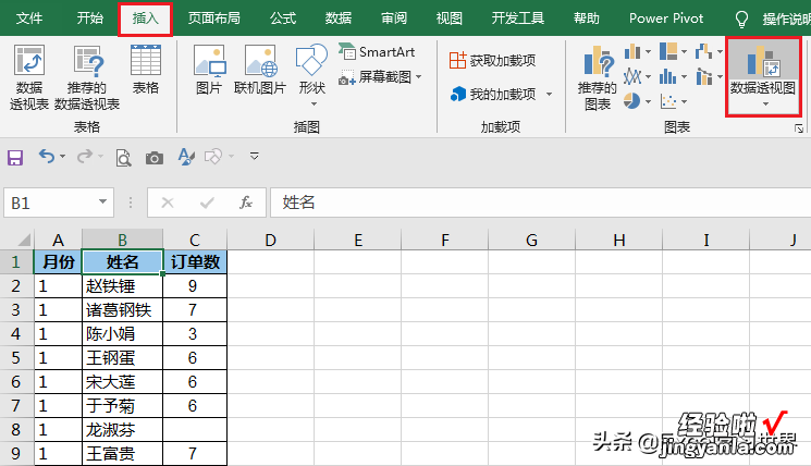 数据表中的空值项，如何才在 Excel 数据透视图上不显示？