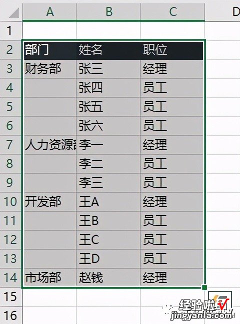 「实用技巧」中间有空白行列的区域如何快速全选