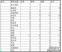 按奖牌排名——加权思想在excel中的应用