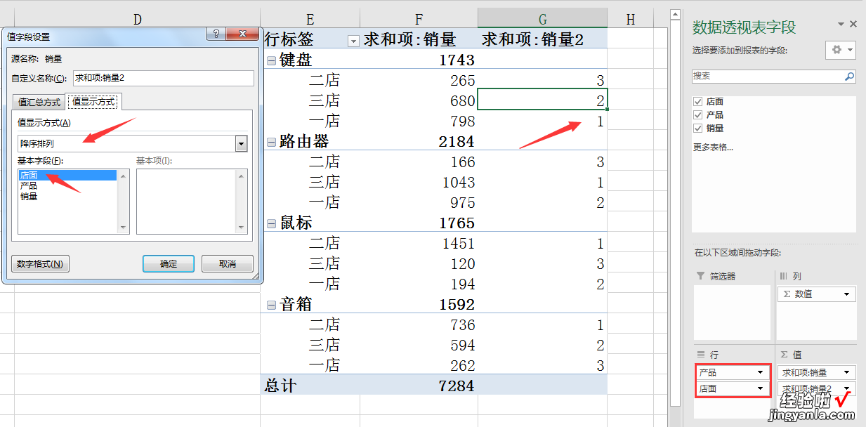 Excel多产品，多店面销量排名，透视表迅猛快捷，复杂工作秒轻松