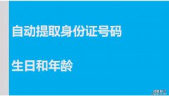 如何提取身份证生日和年龄，几行VBA代码教你学会