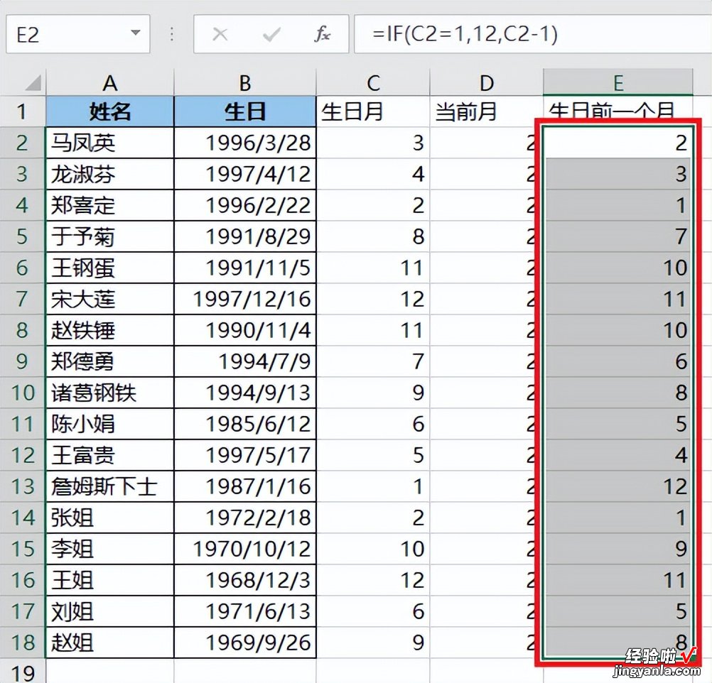 满足 HR 的刚需！Excel 生日列表，自动高亮显示下个月生日的所有人