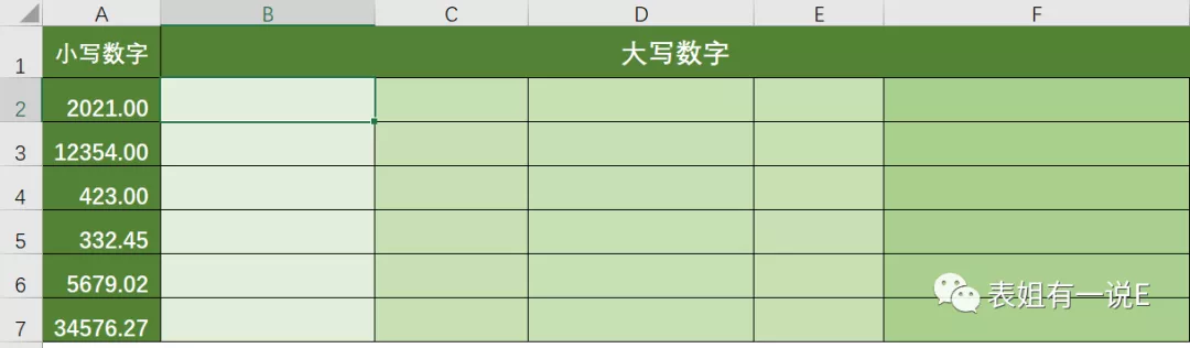 一秒输入金额：叁万肆仟伍佰柒拾陆元贰角柒分-——单元格技巧