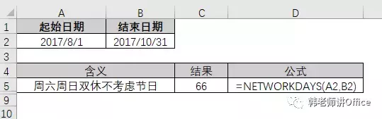 Excel156｜NETWORKDAYS.INTL函数，工作日天数花样算法