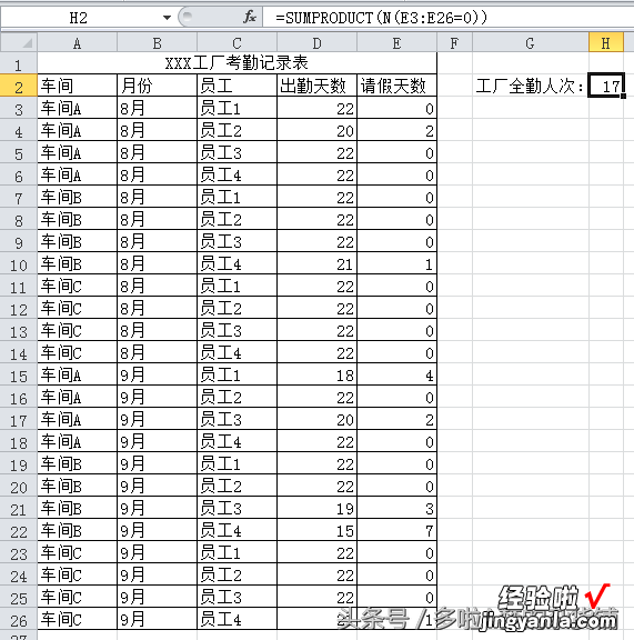 干货 职场技术｜EXCEL中SUMPRODUCT函数介绍