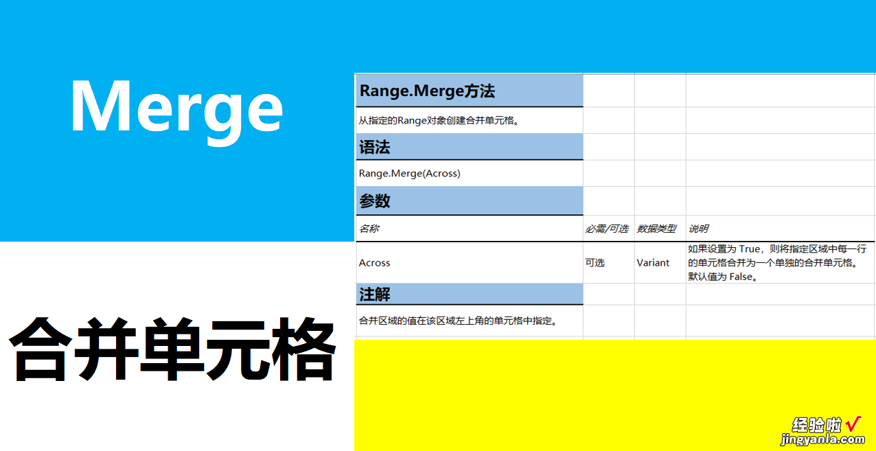 如何用VBA代码合并单元格，Excel技巧一看就会