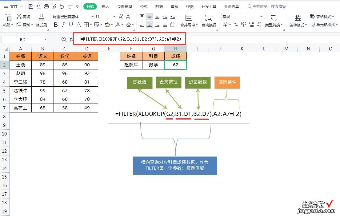 WPS巧用FILTER+XLOOKUP新函数搭档，轻松实现从二维表中查询数据