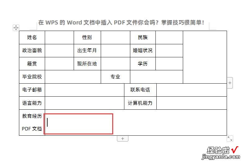 在WPS的Word文档中插入PDF文件你会吗？掌握技巧很简单！