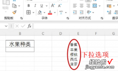 在excel中如何设置下拉选项 excel表格下拉选项怎么设置
